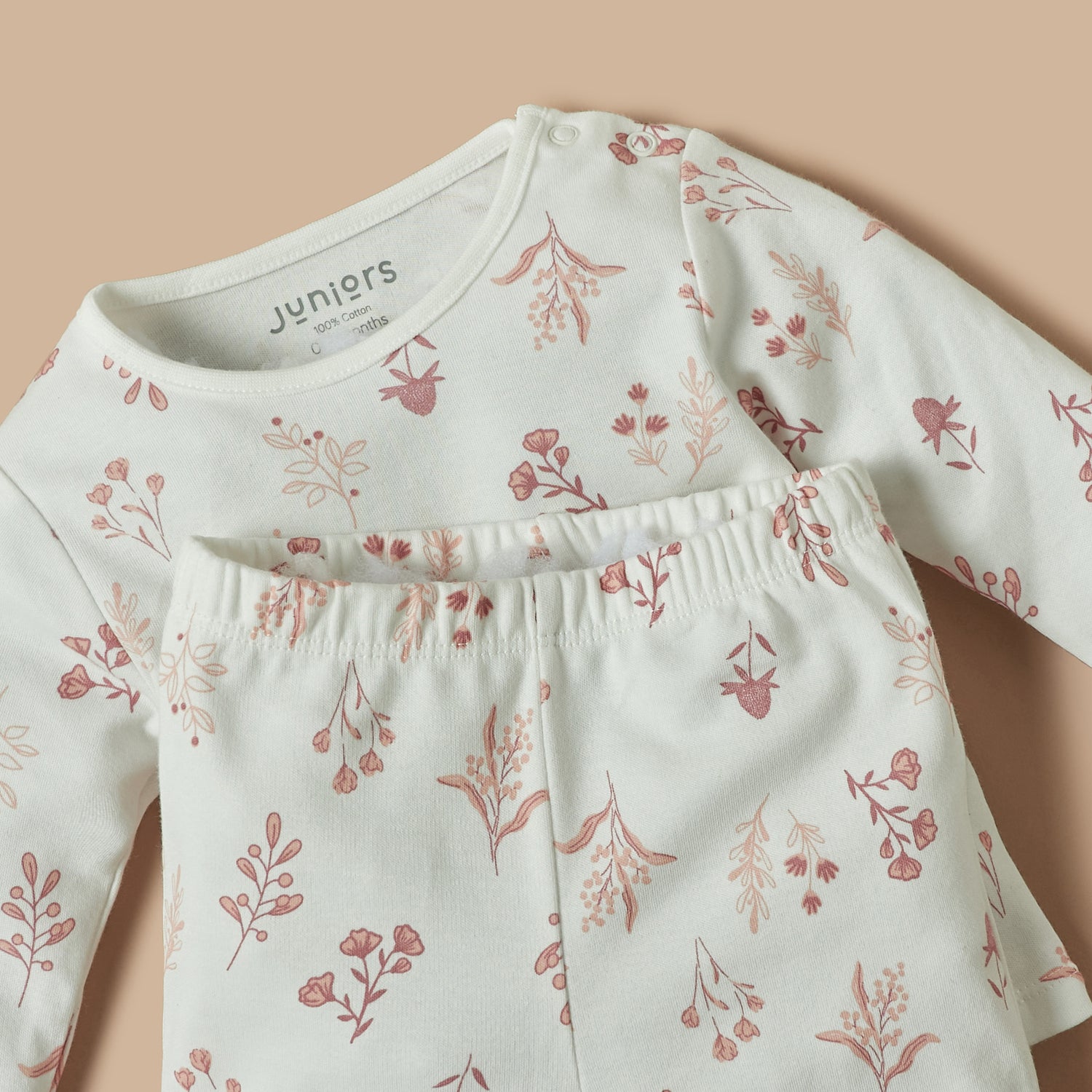 Juniors Floral Print T-shirt and Pyjama Set