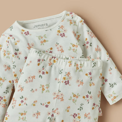 Juniors All-Over Floral Print T-shirt and Pyjama Set