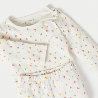 Juniors All-Over Floral Print T-shirt and Pyjama Set