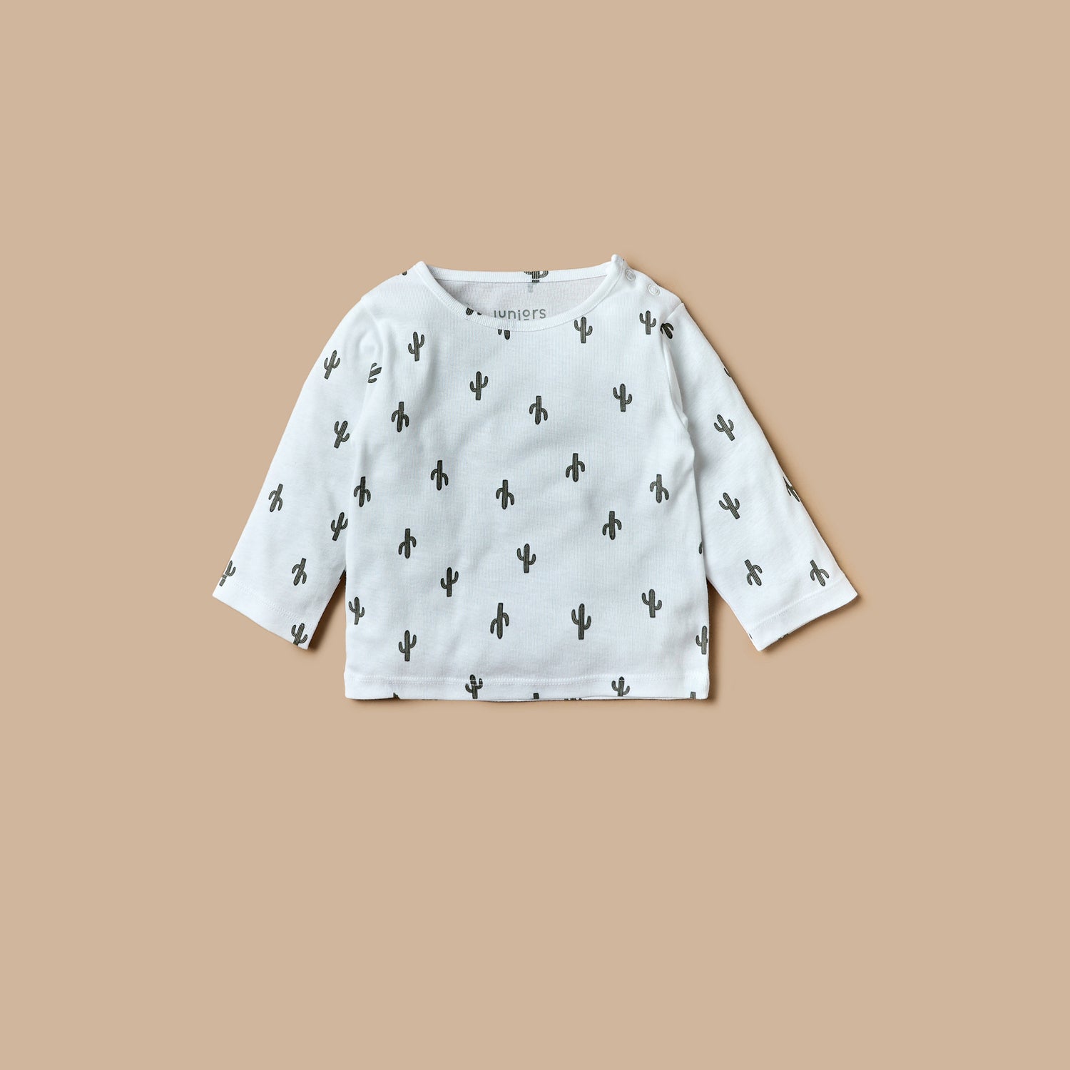 Juniors All-Over Cactus Print Long Sleeves T-shirt and Elasticated Pyjama Set