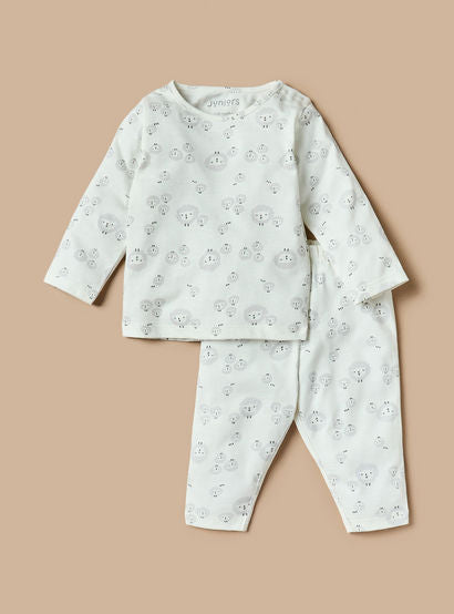 Juniors Lamp Print T-shirt and Pyjama Set-baby-boys-clothing-nightwear-pyjamasets-image-1