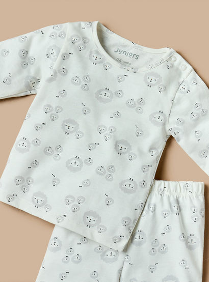 Juniors Lamp Print T-shirt and Pyjama Set-baby-boys-clothing-nightwear-pyjamasets-image-5