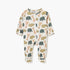 Juniors Animal Print Sleepsuit with Long Sleeves and Zip Closure - Beige / 12-18 mths