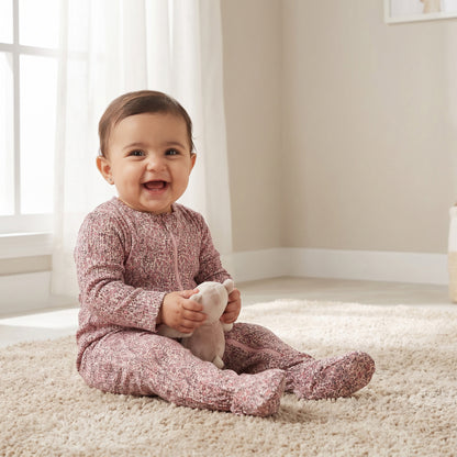 Juniors Dinosaur Print Sleepsuit with Long Sleeves and Zip Closure