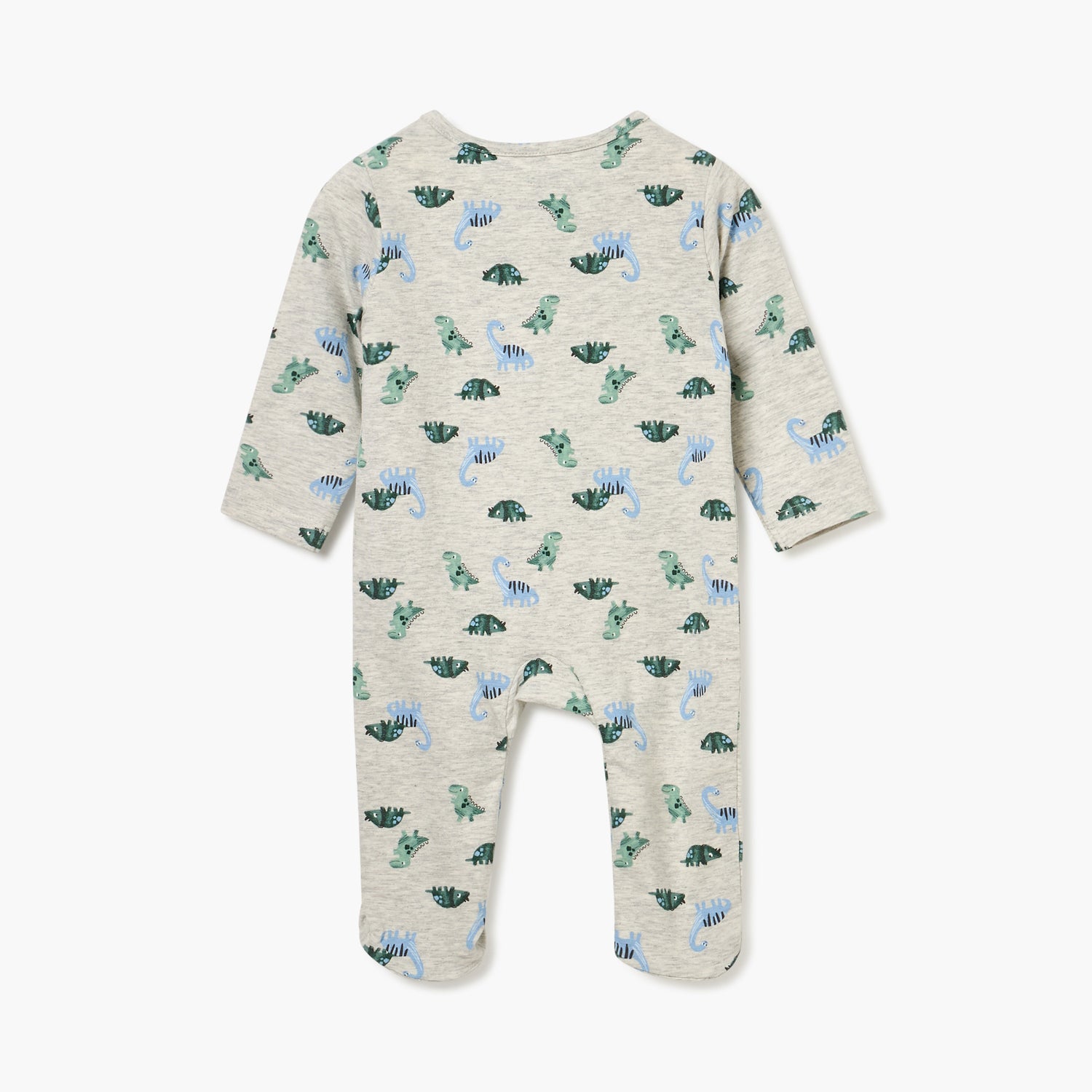Juniors Floral Print Sleepsuit with Long Sleeves and Zip Closure