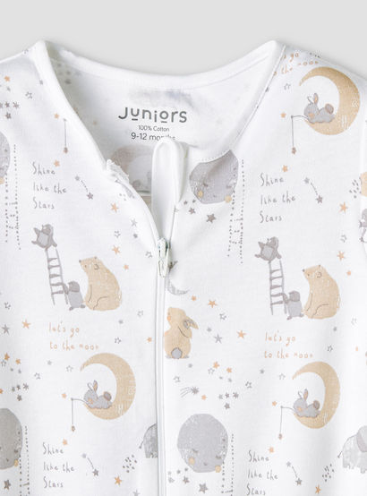 Juniors Round Neck Sleepsuit with Zip Closure - Cotton - Long Sleeves-promo_babyshop_Buy3for69_UAE130126-image-3