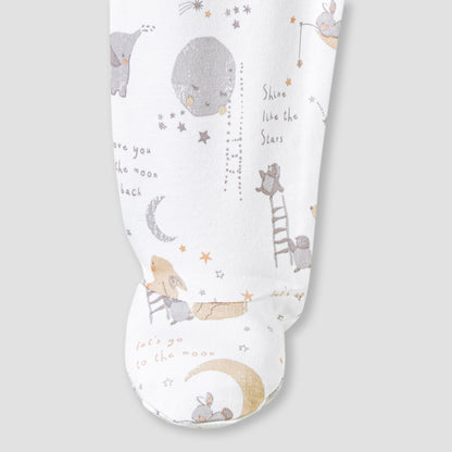 Juniors Round Neck Sleepsuit with Zip Closure - Cotton - Long Sleeves