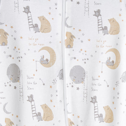 Juniors Round Neck Sleepsuit with Zip Closure - Cotton - Long Sleeves