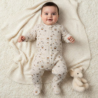 Juniors Cotton Round Neck Long Sleeves Sleepsuit with Farm Print-undefined-image-1