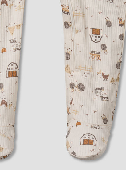 Juniors Cotton Round Neck Long Sleeves Sleepsuit with Farm Print-promo_babyshop_Buy3for69_UAE130126-image-5