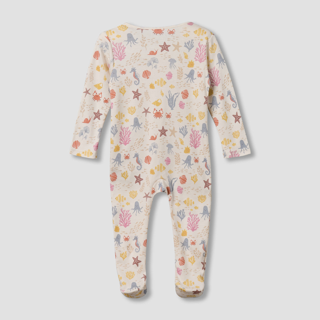 Juniors Cotton Round Neck Long Sleeves Sleepsuit with Underwater Print