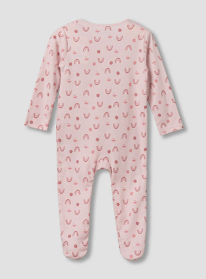 Juniors Cotton Round Neck Long Sleeves Sleepsuit with Fun Print-baby-girls-clothing-nightwear-sleepsuits-image-3