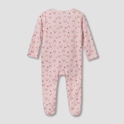 Juniors Cotton Round Neck Long Sleeves Sleepsuit with Fun Print