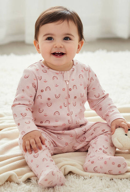 Juniors Cotton Round Neck Long Sleeves Sleepsuit with Fun Print