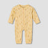 Juniors Cotton Round Neck Long Sleeves Sleepsuit with Floral Print - Yellow / 12-18 mths