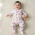 Juniors Cotton Round Neck Long Sleeves Sleepsuit with Strawberry Print - White / 12-18 mths