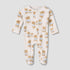 Juniors Cotton Round Neck Long Sleeves Sleepsuit with Bear Print - Cream / 12-18 mths