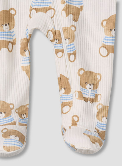 Juniors Cotton Round Neck Long Sleeves Sleepsuit with Bear Print-baby-boys-clothing-nightwear-sleepsuits-image-5