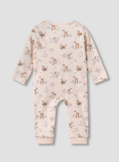 Juniors Cotton Long Sleeves Sleepsuit with Deer Print-baby-girls-clothing-nightwear-sleepsuits-image-3