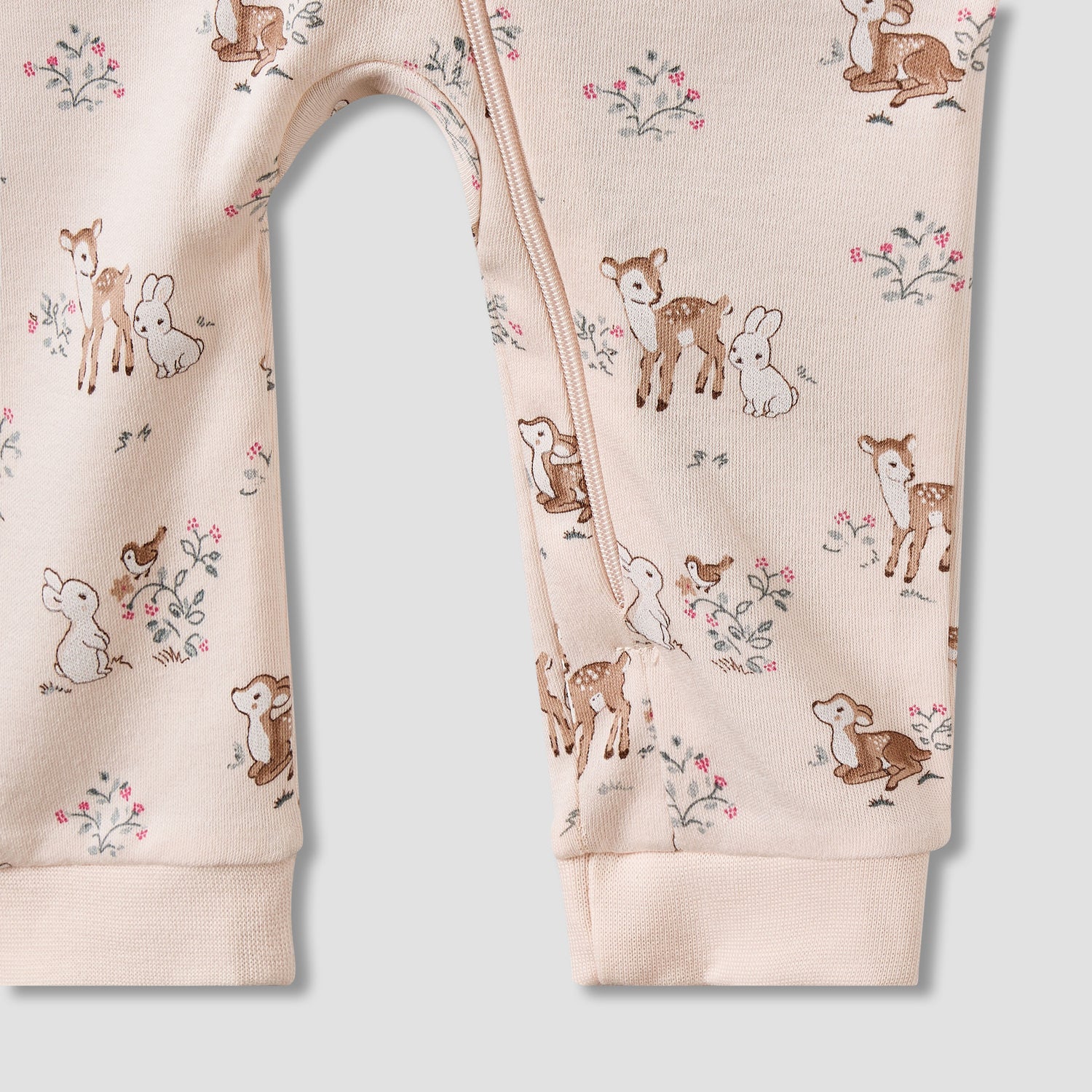 Juniors Cotton Long Sleeves Sleepsuit with Deer Print