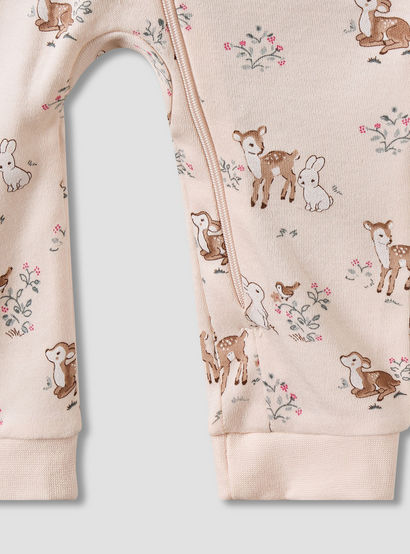 Juniors Cotton Long Sleeves Sleepsuit with Deer Print-baby-girls-clothing-nightwear-sleepsuits-image-5