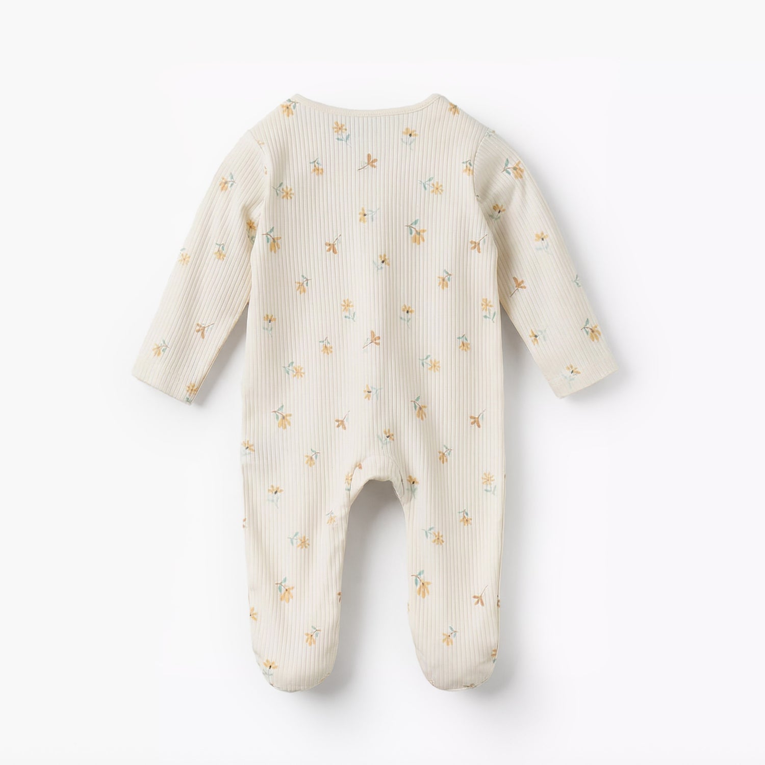 Juniors Cotton Round Neck Long Sleeves Sleepsuit with Floral Print