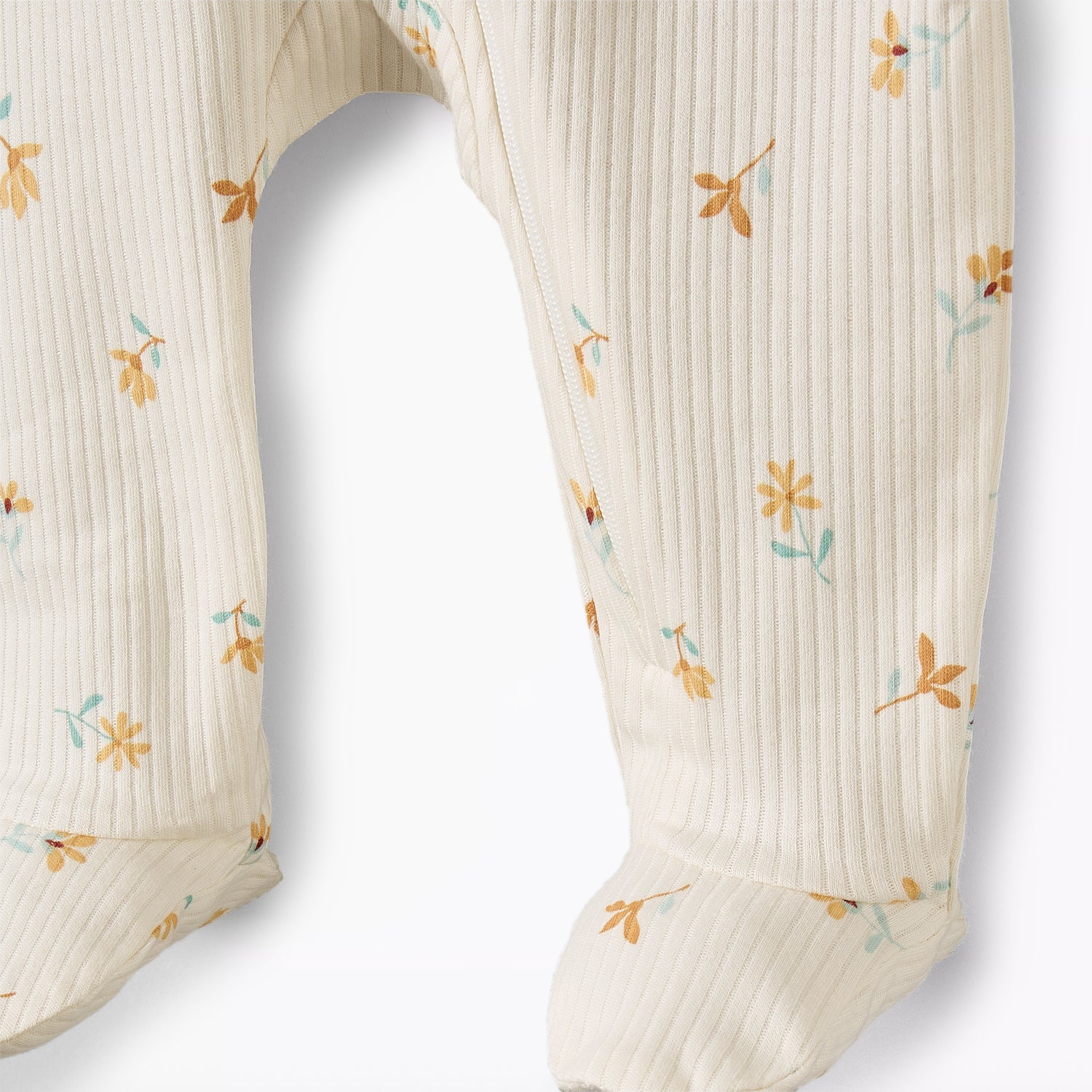 Juniors Cotton Round Neck Long Sleeves Sleepsuit with Floral Print