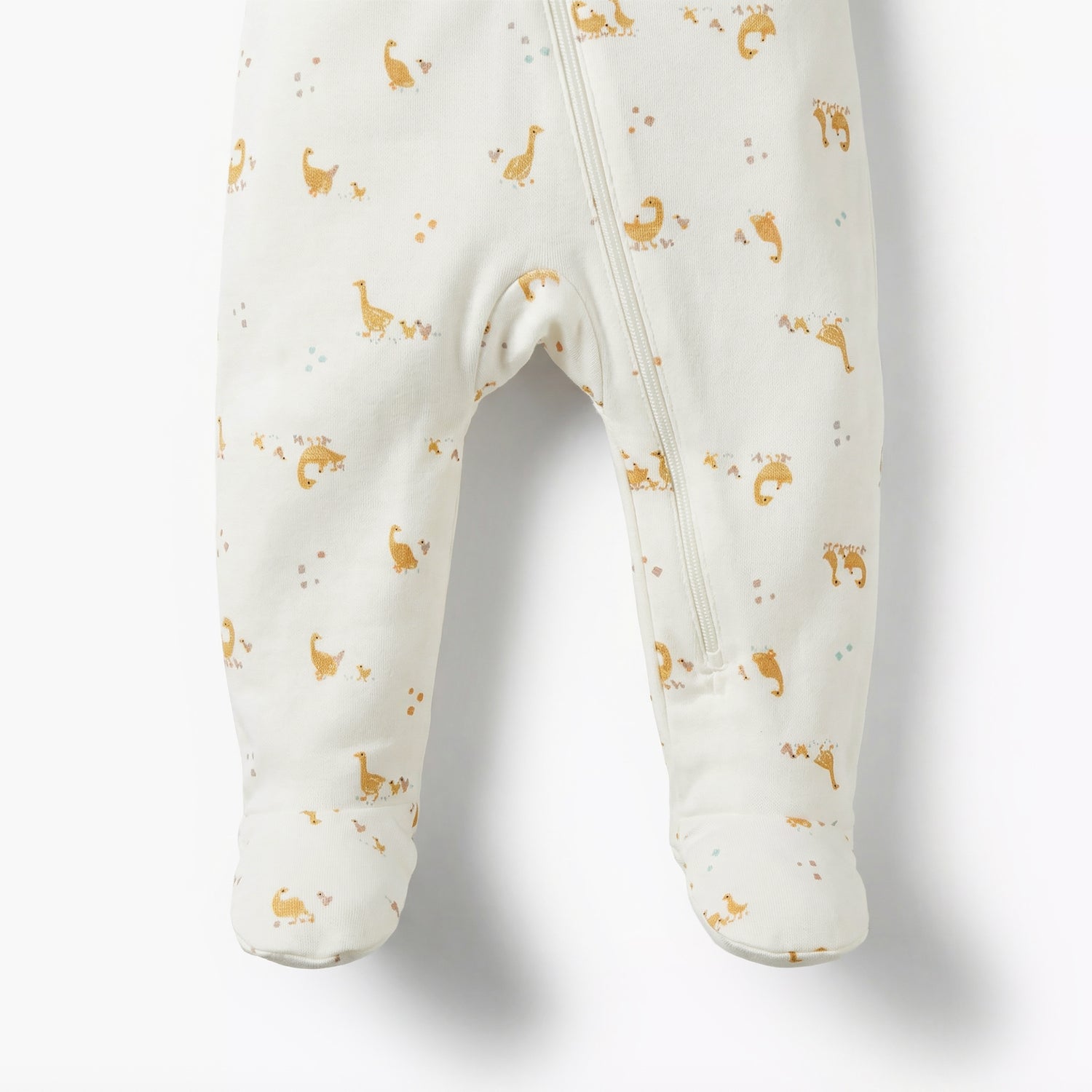 Juniors Cotton Round Neck Long Sleeves Sleepsuit with Goose Print