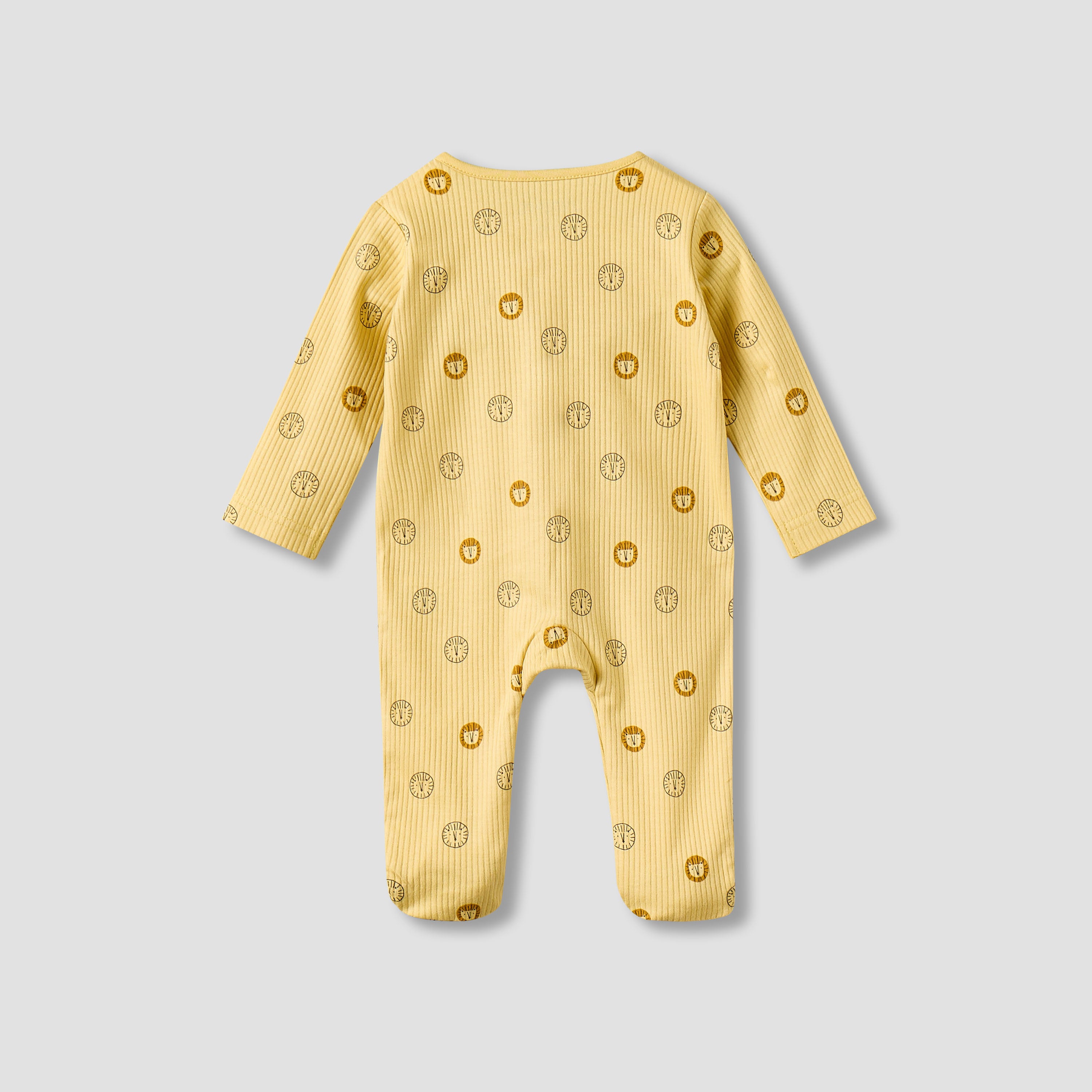 Juniors Cotton Round Neck Long Sleeves Sleepsuit with Zip Closure