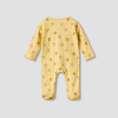 Juniors Cotton Round Neck Long Sleeves Sleepsuit with Zip Closure