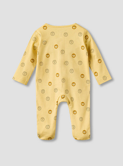 Juniors Cotton Round Neck Long Sleeves Sleepsuit with Zip Closure-baby-boys-clothing-nightwear-sleepsuits-image-2
