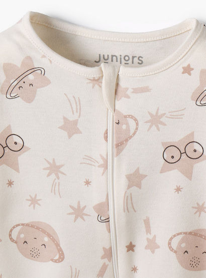 Juniors Cotton Round Neck Long Sleeves Sleepsuit with Space Print-baby-boys-clothing-nightwear-sleepsuits-image-4