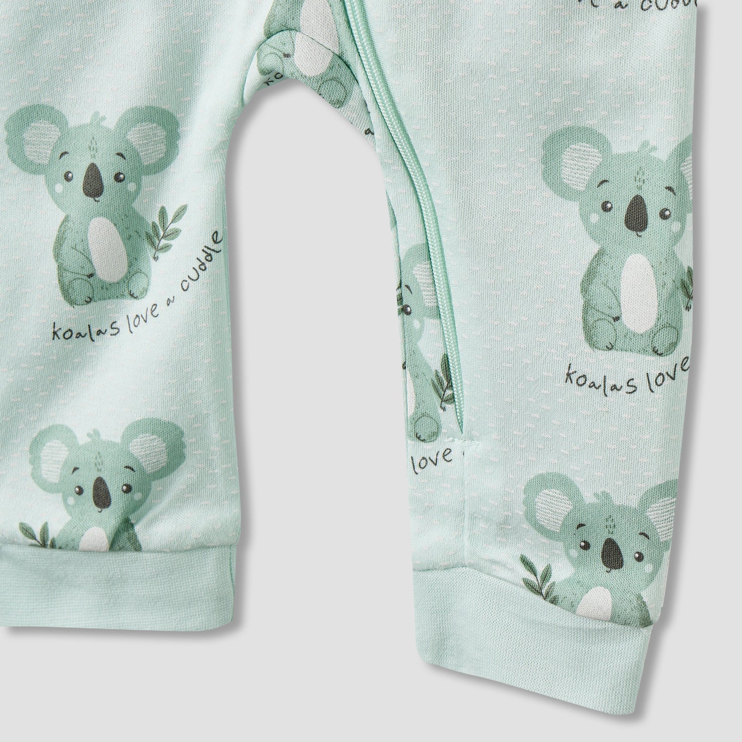 Juniors Cotton Round Neck Long Sleeves Sleepsuit with Koala Print