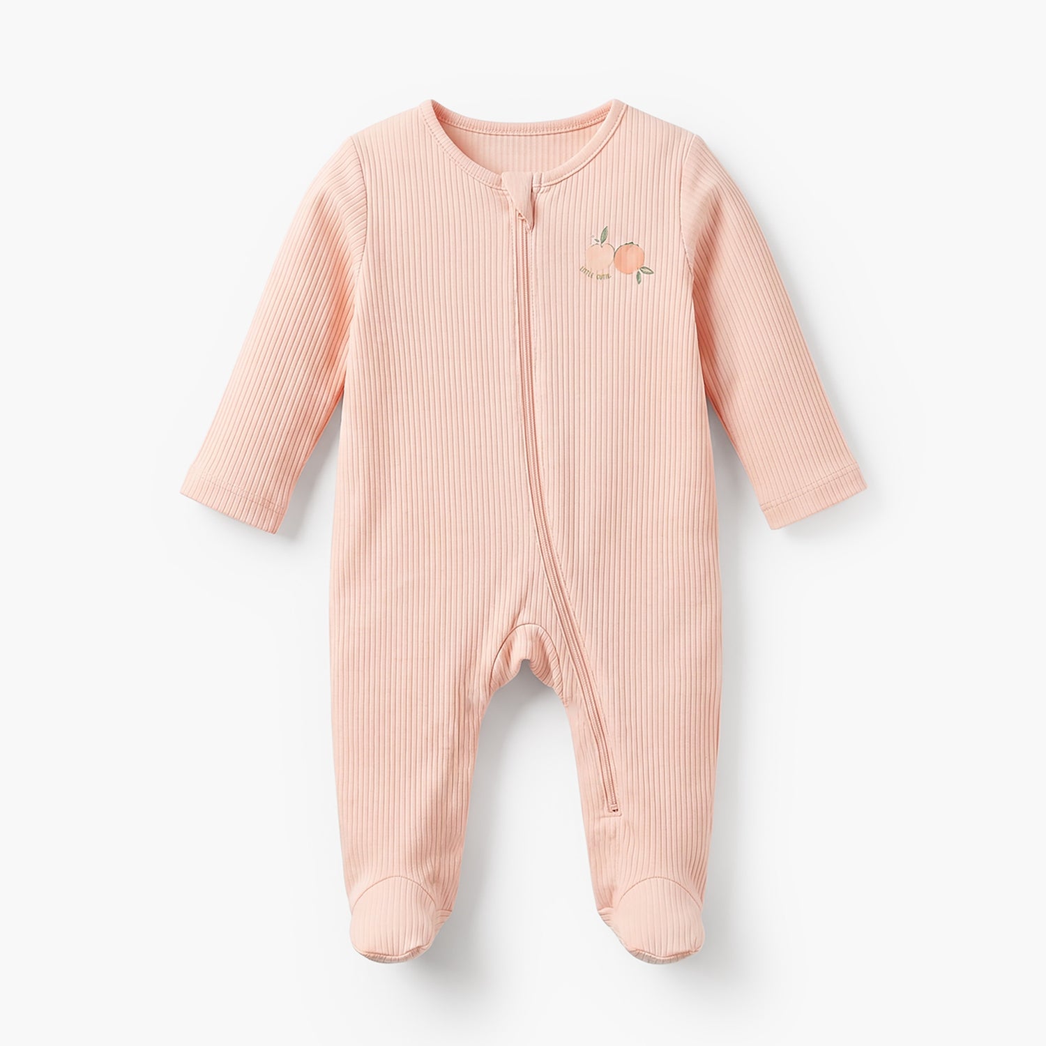 Pack of 3 Juniors Cotton Round Neck Long Sleeves Sleepsuit with Zip Closure