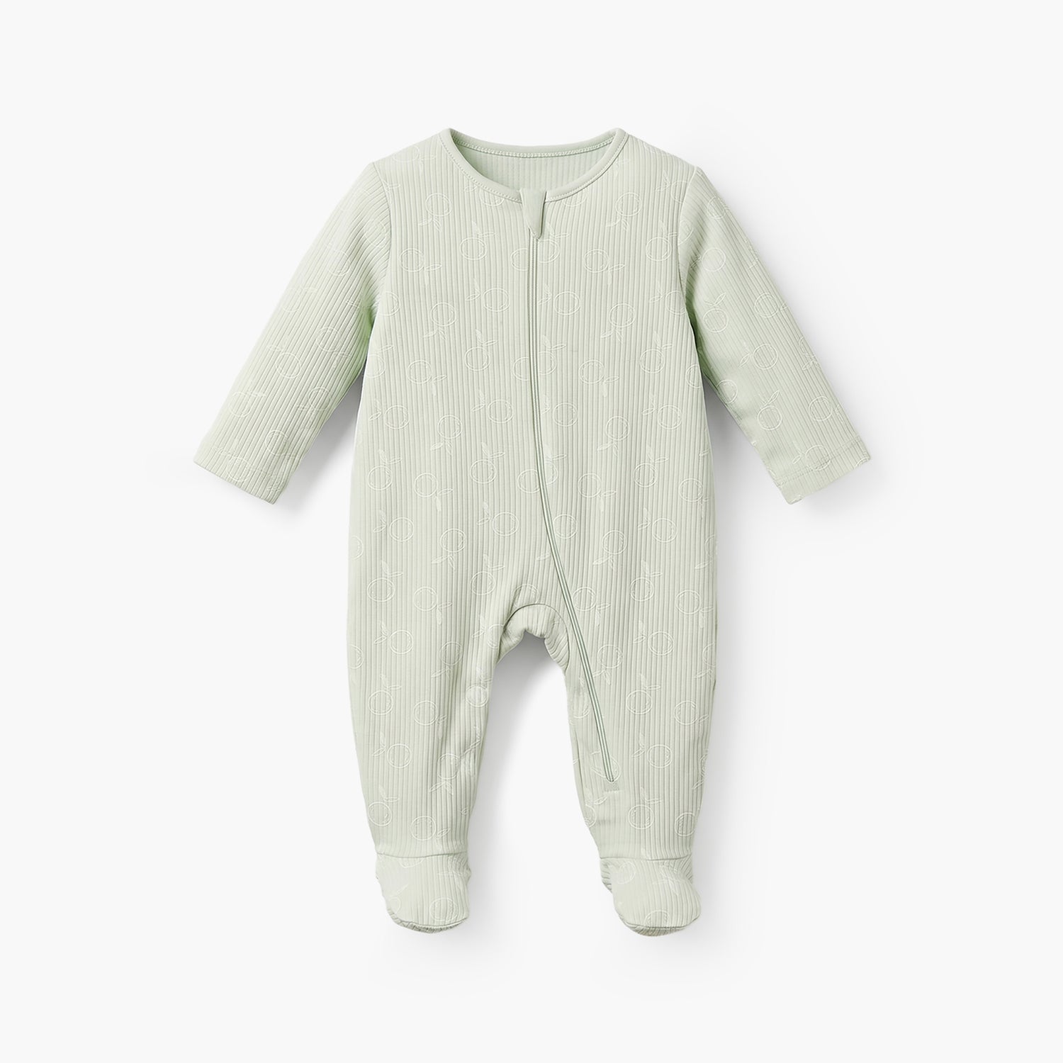 Pack of 3 Juniors Cotton Round Neck Long Sleeves Sleepsuit with Zip Closure