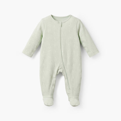 Pack of 3 Juniors Cotton Round Neck Long Sleeves Sleepsuit with Zip Closure