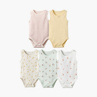 Juniors Printed Sleeveless Bodysuit - Set of 5-undefined-image-1