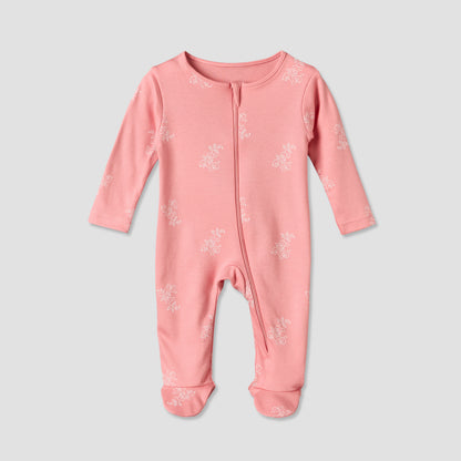 Pack of 3 Juniors Cotton Round Neck Long Sleeves Sleepsuit with Zip Closure