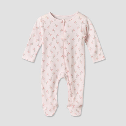 Pack of 3 Juniors Cotton Round Neck Long Sleeves Sleepsuit with Zip Closure