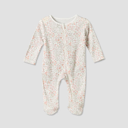 Pack of 3 Juniors Cotton Round Neck Long Sleeves Sleepsuit with Zip Closure