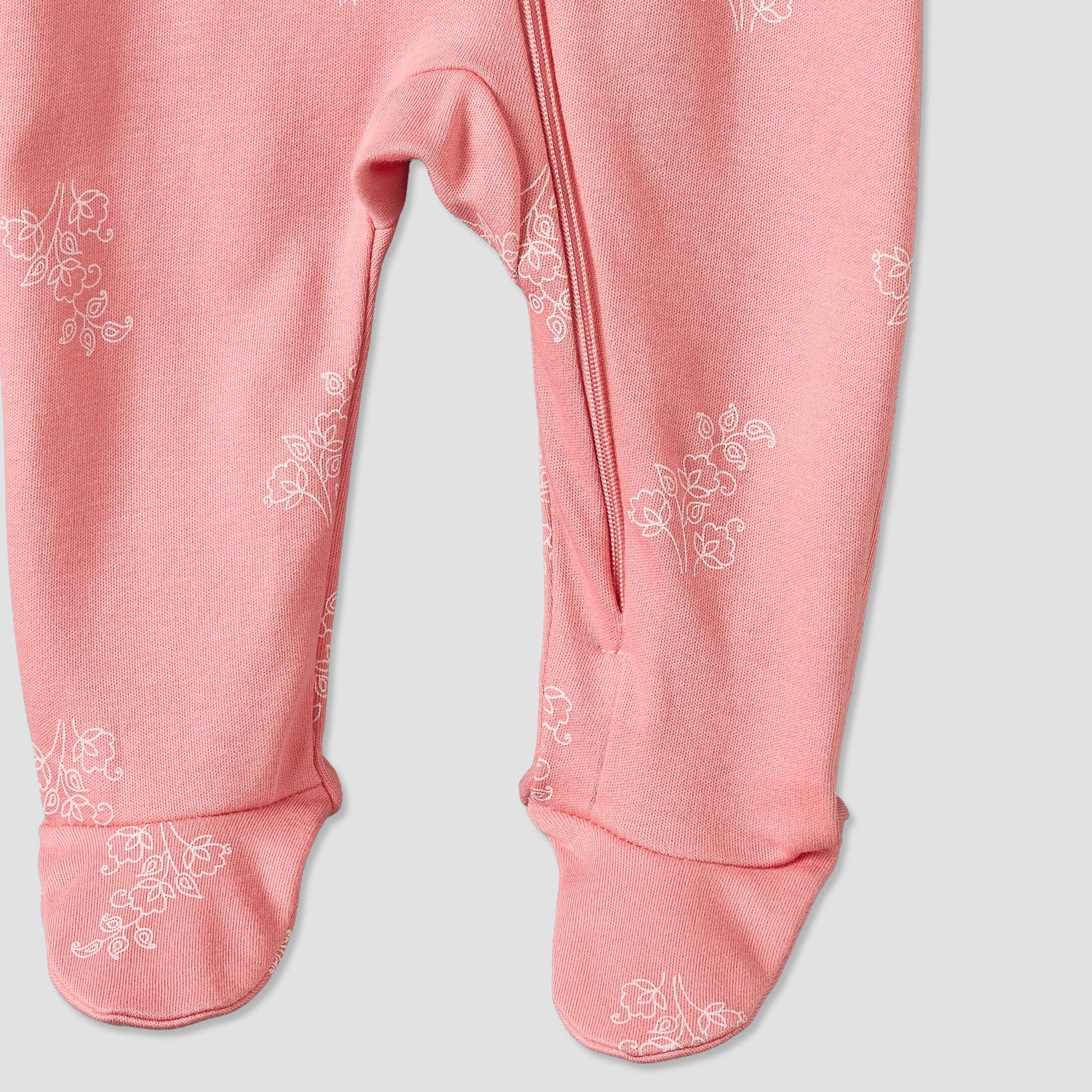 Pack of 3 Juniors Cotton Round Neck Long Sleeves Sleepsuit with Zip Closure