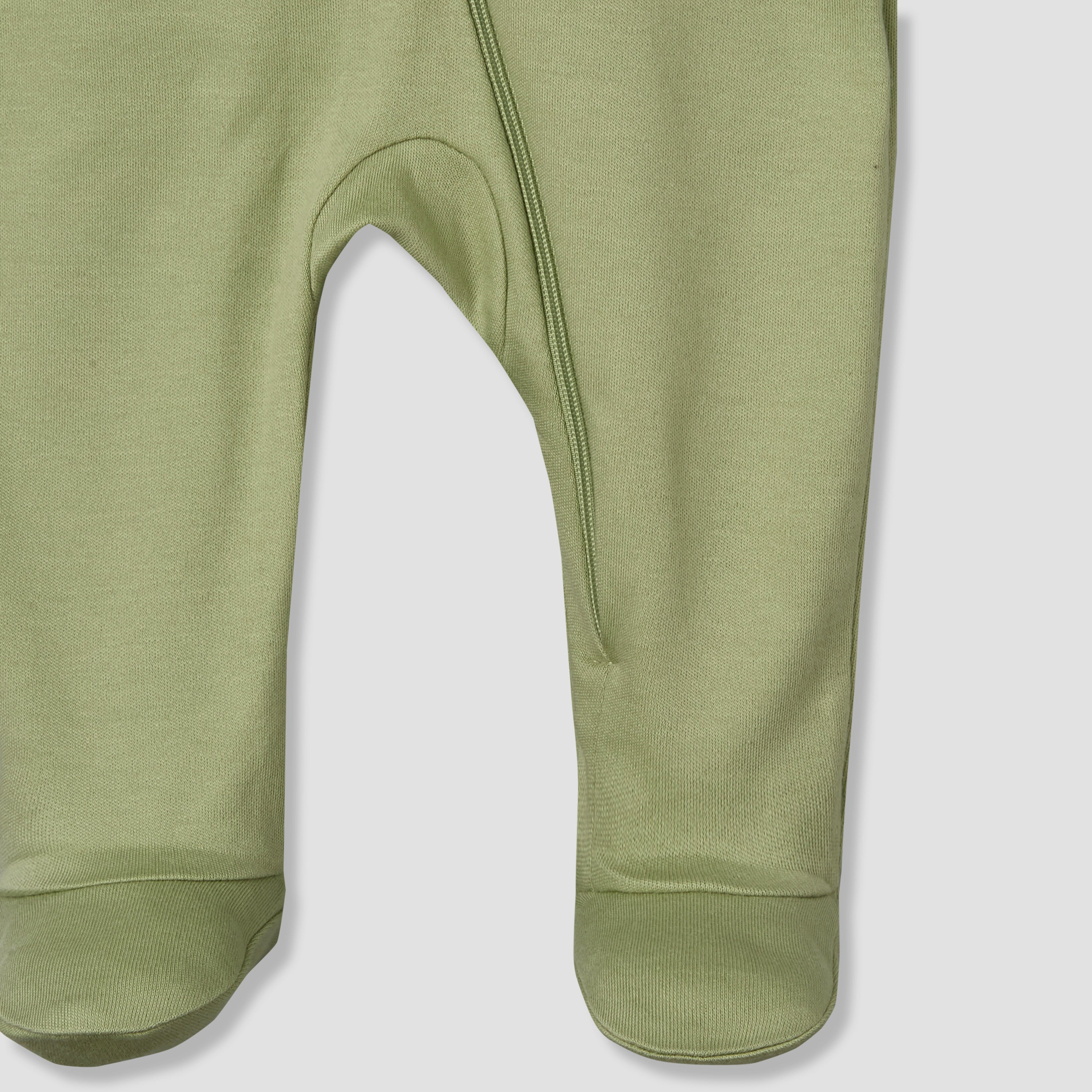 Pack of 5 Juniors Cotton Crew Neck Long Sleeves Sleepsuit with Zip Closure