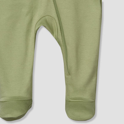 Pack of 5 Juniors Cotton Crew Neck Long Sleeves Sleepsuit with Zip Closure