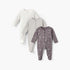 Pack of 3 Juniors Cotton Round Neck Long Sleeves Sleepsuit with Zip Closure - Multicolour / 12-18 mths