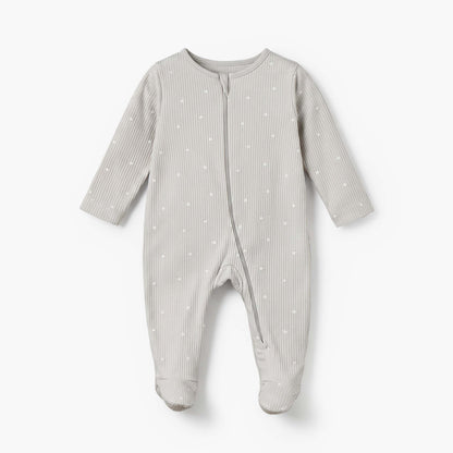 Pack of 3 Juniors Cotton Round Neck Long Sleeves Sleepsuit with Zip Closure