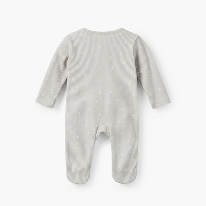 Pack of 3 Juniors Cotton Round Neck Long Sleeves Sleepsuit with Zip Closure