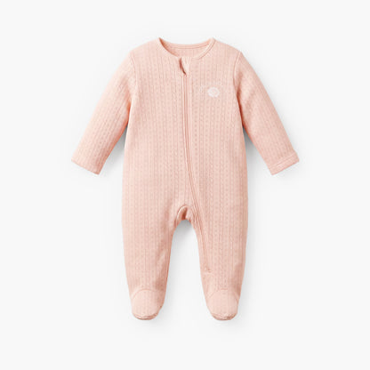Pack of 5 Juniors Cotton Round Neck Long Sleeves Sleepsuit with Zip Closure