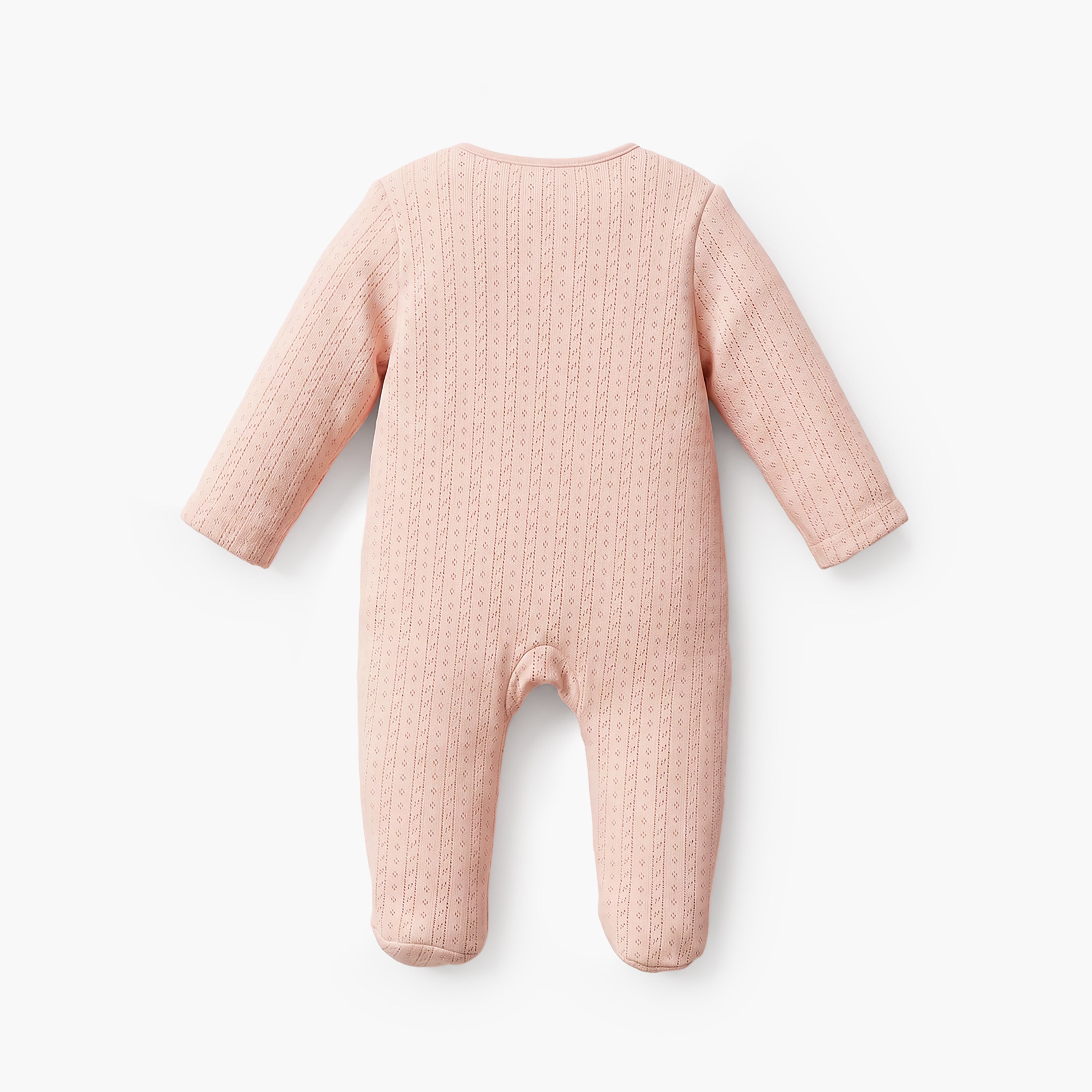 Pack of 5 Juniors Cotton Round Neck Long Sleeves Sleepsuit with Zip Closure