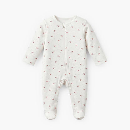 Pack of 5 Juniors Cotton Round Neck Long Sleeves Sleepsuit with Zip Closure