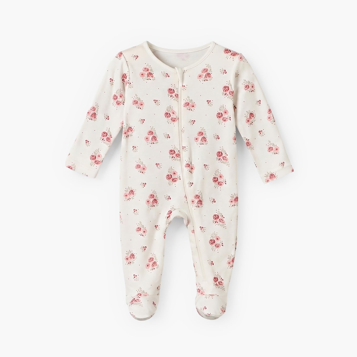 Pack of 5 Juniors Cotton Round Neck Long Sleeves Sleepsuit with Zip Closure